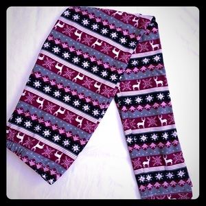 Pink Rose Leggings Size M